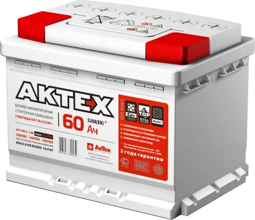 Аккумулятор автомобильный АКТЕХ АТ 60A3-R