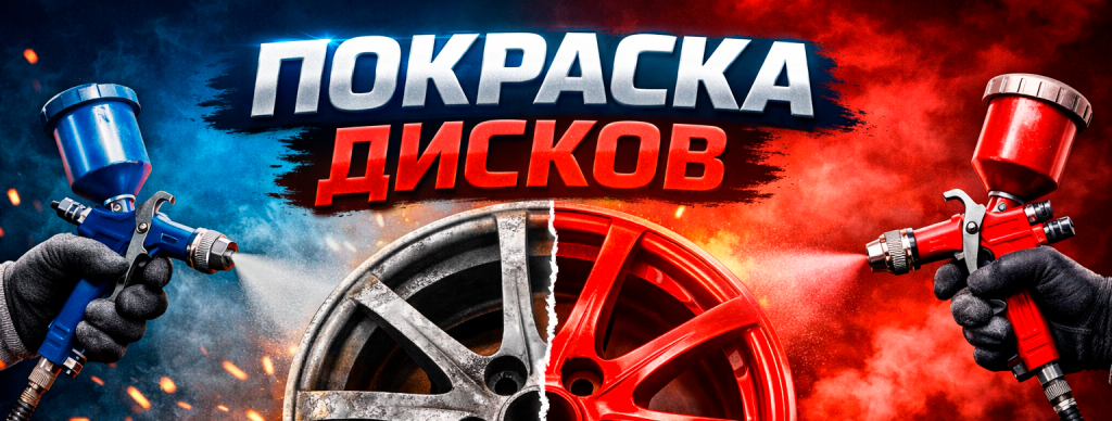 Покраска дисков порошковая